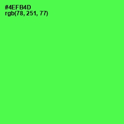 #4EFB4D - Screamin' Green Color Image