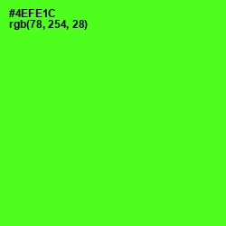 #4EFE1C - Bright Green Color Image