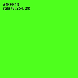 #4EFE1D - Bright Green Color Image