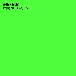 #4EFE3B - Bright Green Color Image