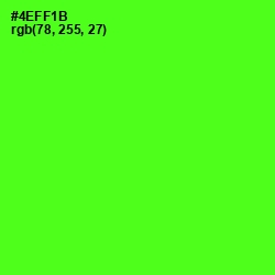 #4EFF1B - Bright Green Color Image