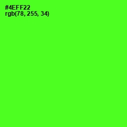 #4EFF22 - Bright Green Color Image