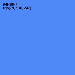 #4F88F7 - Cornflower Blue Color Image
