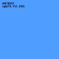 #4F9DFE - Cornflower Blue Color Image