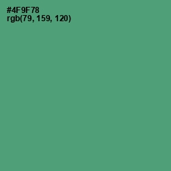 #4F9F78 - Viridian Color Image