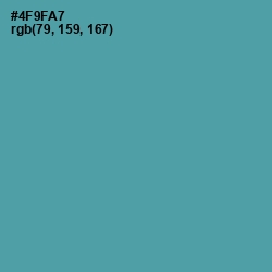#4F9FA7 - Hippie Blue Color Image