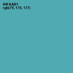 #4FAAB1 - Fountain Blue Color Image