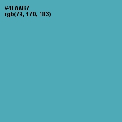 #4FAAB7 - Fountain Blue Color Image