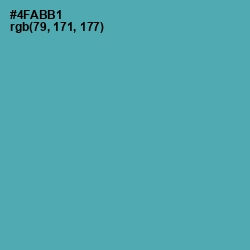 #4FABB1 - Fountain Blue Color Image