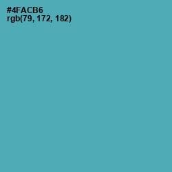 #4FACB6 - Fountain Blue Color Image