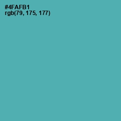 #4FAFB1 - Fountain Blue Color Image