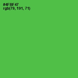 #4FBF47 - Chateau Green Color Image