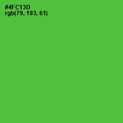 #4FC13D - Bright Green Color Image