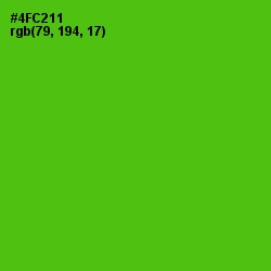 #4FC211 - Bright Green Color Image