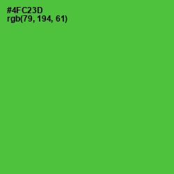 #4FC23D - Bright Green Color Image