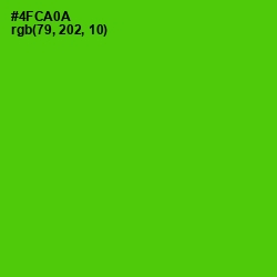 #4FCA0A - Bright Green Color Image