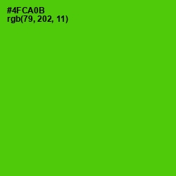 #4FCA0B - Bright Green Color Image