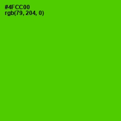 #4FCC00 - Bright Green Color Image