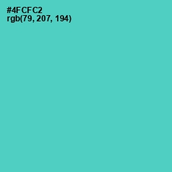 #4FCFC2 - Downy Color Image