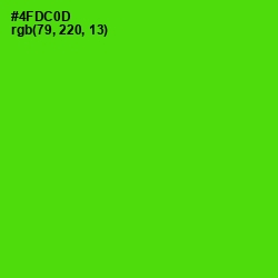 #4FDC0D - Bright Green Color Image