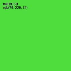 #4FDC3D - Bright Green Color Image