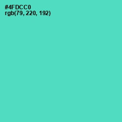 #4FDCC0 - Downy Color Image