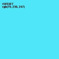 #4FE6F7 - Turquoise Blue Color Image