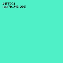 #4FF0C8 - Downy Color Image