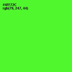 #4FF72C - Bright Green Color Image