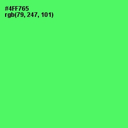#4FF765 - Screamin' Green Color Image