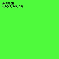 #4FF93B - Bright Green Color Image