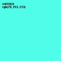 #4FFDE9 - Turquoise Blue Color Image