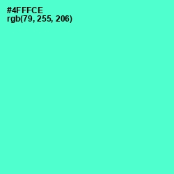 #4FFFCE - Aquamarine Color Image