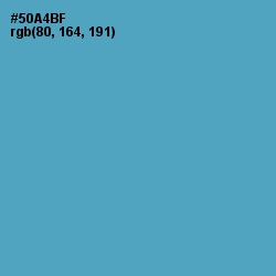 #50A4BF - Fountain Blue Color Image