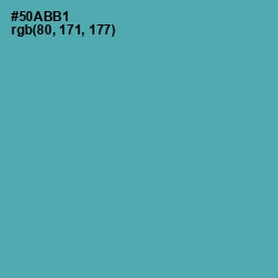 #50ABB1 - Fountain Blue Color Image