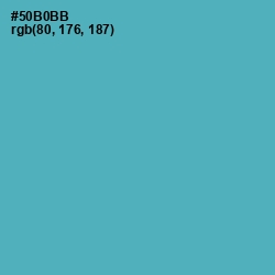 #50B0BB - Fountain Blue Color Image