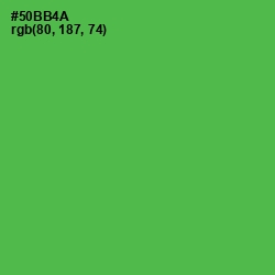 #50BB4A - Chateau Green Color Image