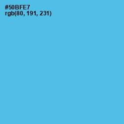 #50BFE7 - Picton Blue Color Image