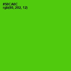 #50CA0C - Bright Green Color Image