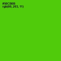 #50CB0B - Bright Green Color Image