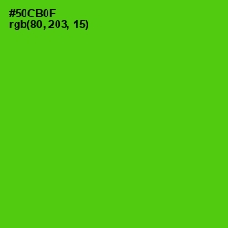 #50CB0F - Bright Green Color Image