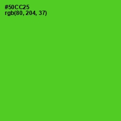 #50CC25 - Bright Green Color Image