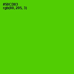 #50CD03 - Bright Green Color Image