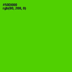 #50D000 - Bright Green Color Image
