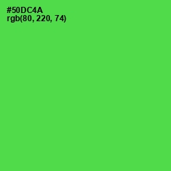 #50DC4A - Screamin' Green Color Image