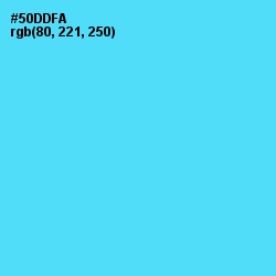 #50DDFA - Turquoise Blue Color Image