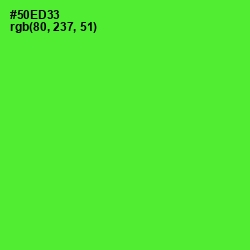 #50ED33 - Bright Green Color Image
