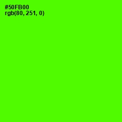 #50FB00 - Bright Green Color Image