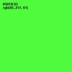 #50FB3D - Bright Green Color Image