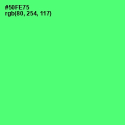 #50FE75 - Screamin' Green Color Image